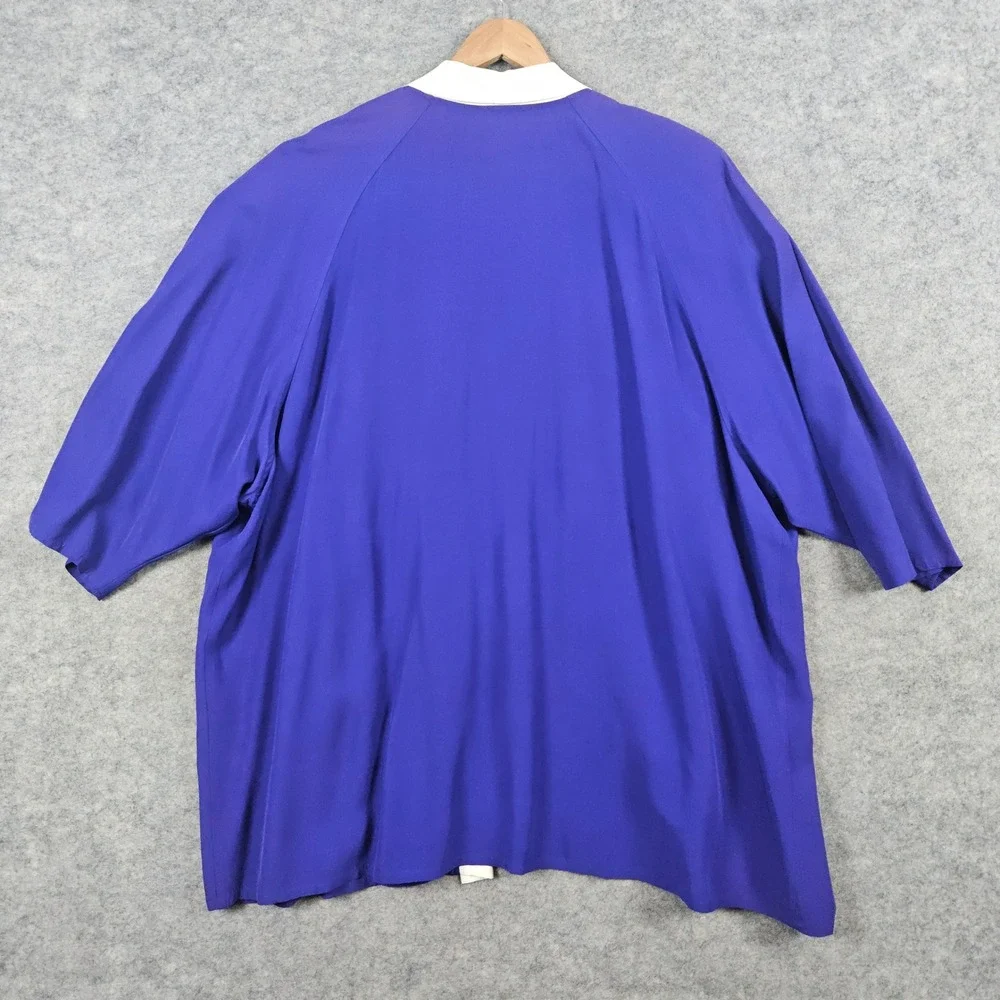 David Rose Women's 2-Pc Dress & Robe/Jacket Set Size 26‎ Purple White Vintage